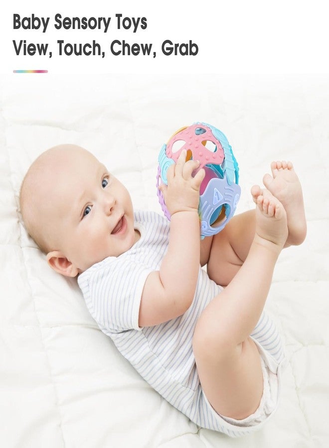 Slipps Baby Rattle Ball, Teething Sensory Montessori Toy, Travel Toys for Infants Toddlers Boys Girls Baby Gifts for 6 7 8 9 10 11 12 Month 1 2 Years Old - Image 3